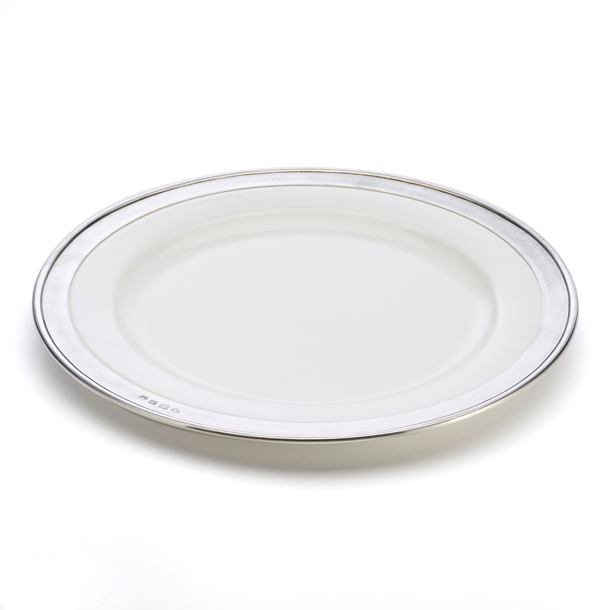 PEWTER RIM WHITE BUFFET
