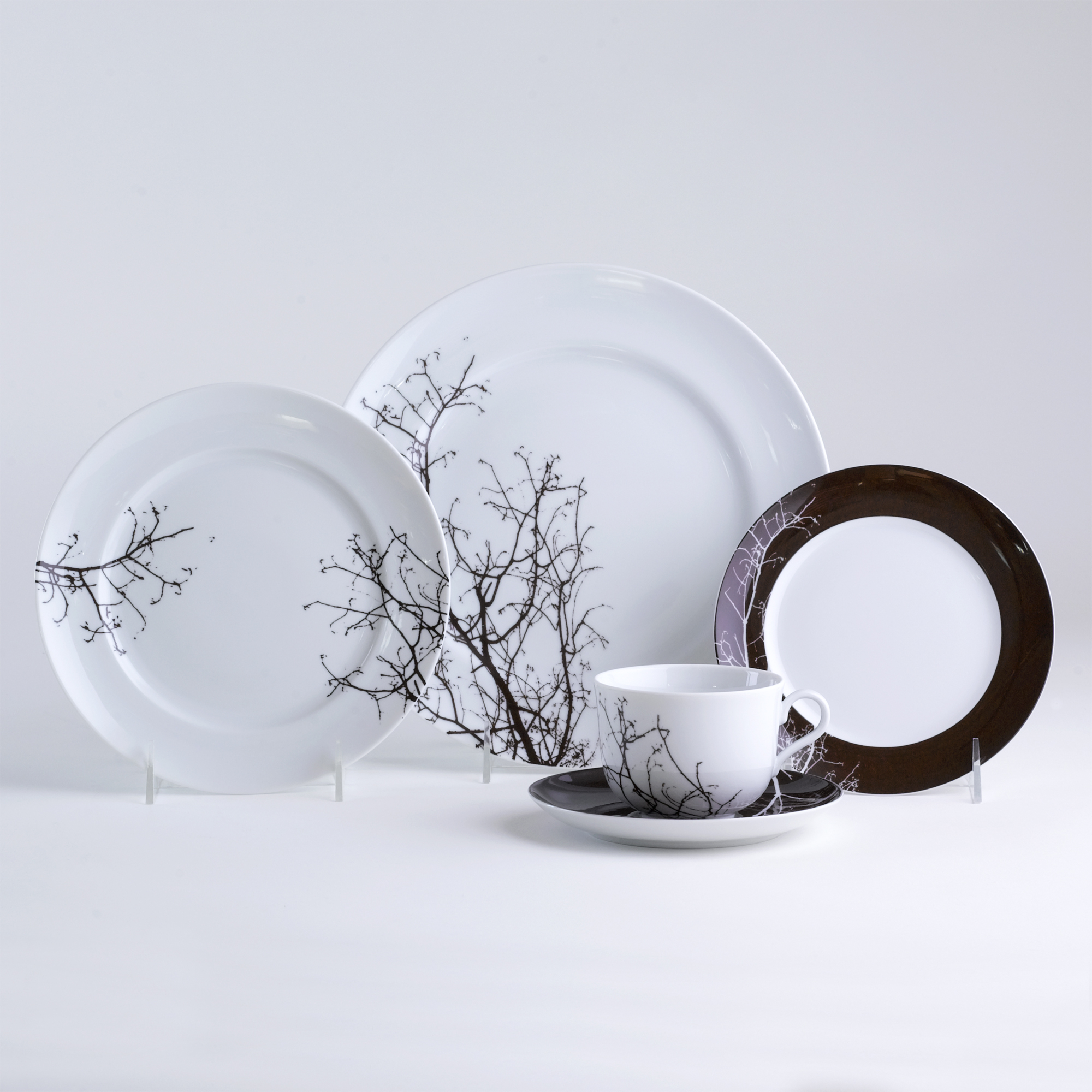 5PC TREE DINNERWARE SET
