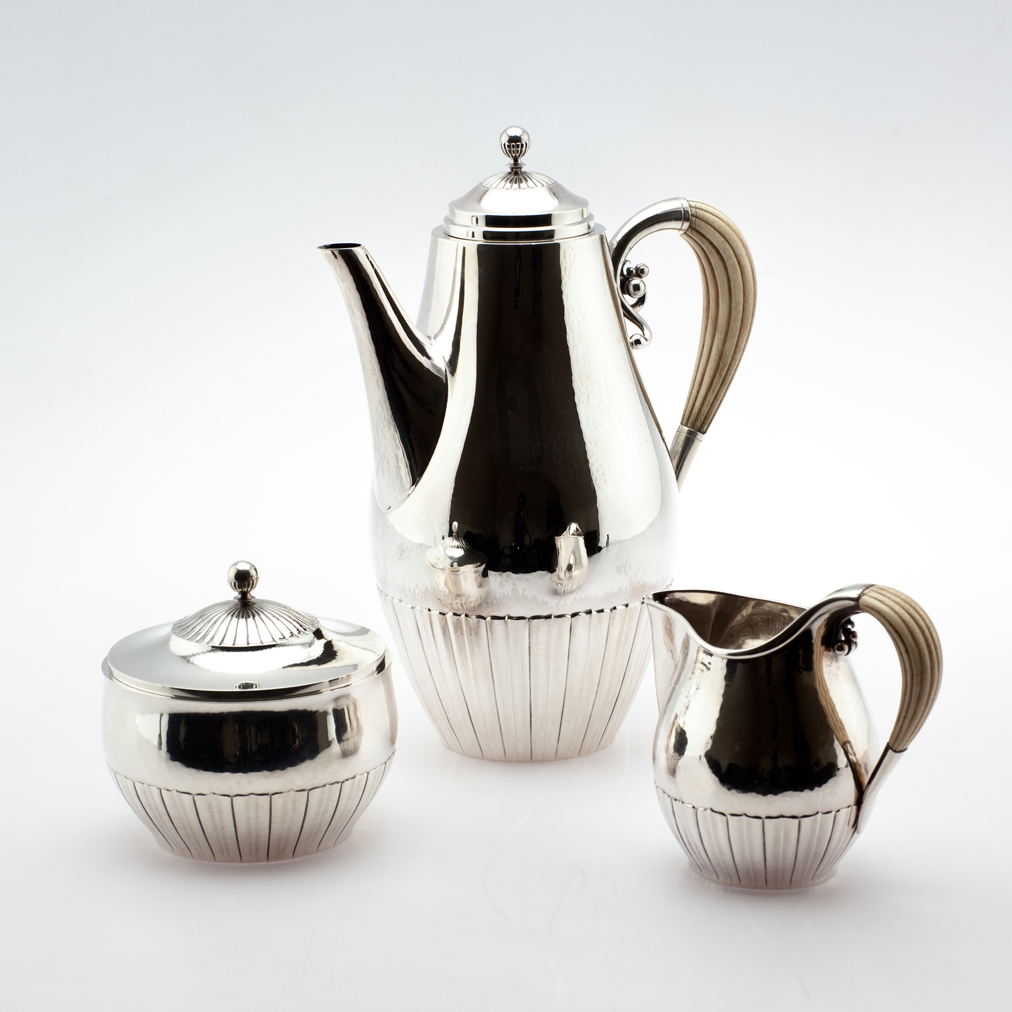 Georg Jensen 3-Piece Coffee Set Ivory