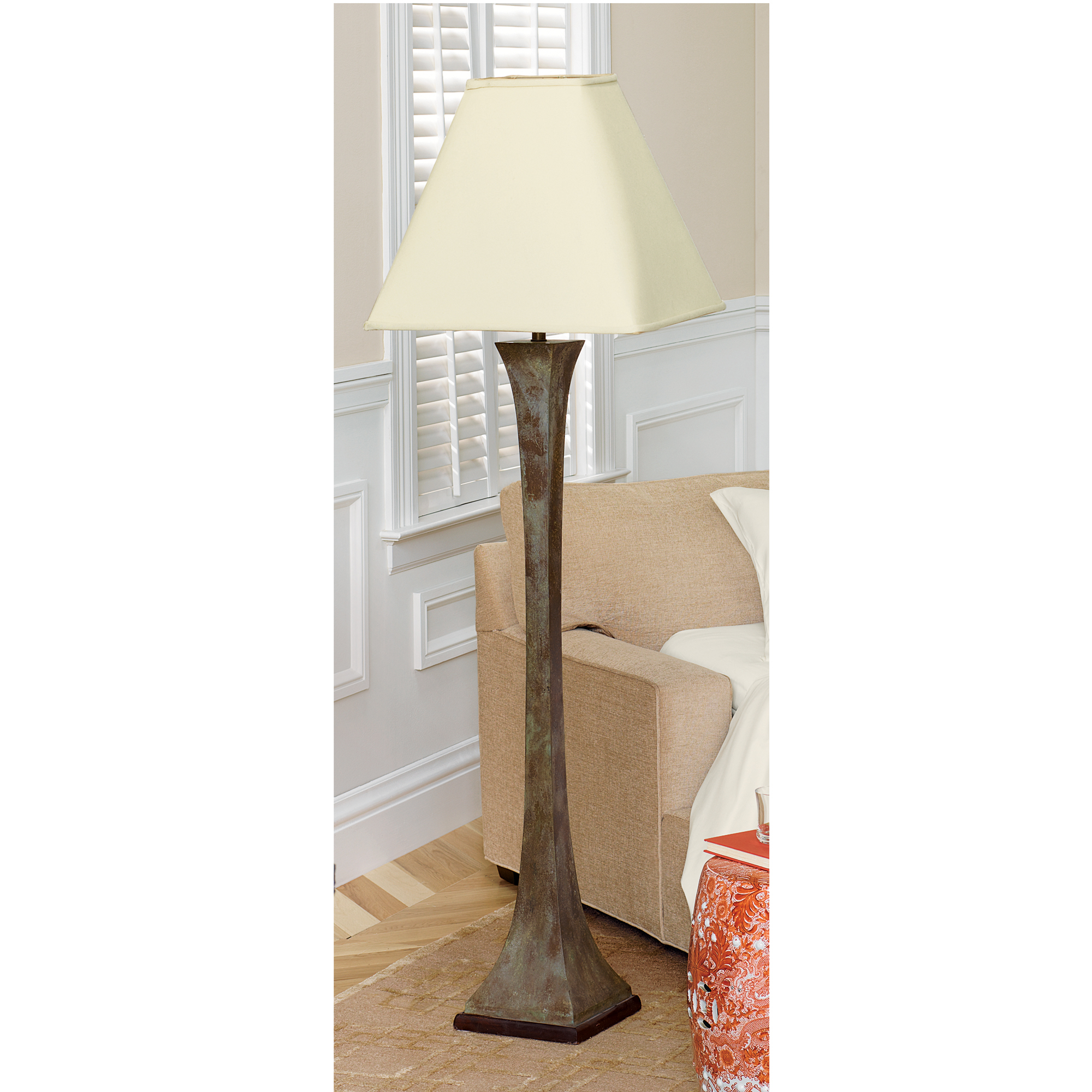 VERDIGRIS FLOOR LAMP 80489 BS/80489 SA