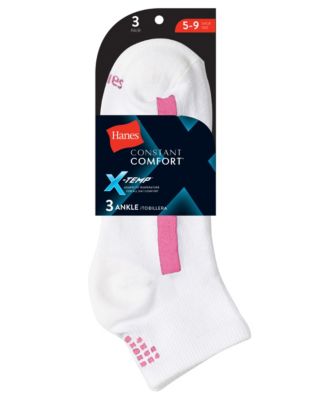 New Hanes Women's Constant Comfort; XTemp Ankle Socks 3Pairs