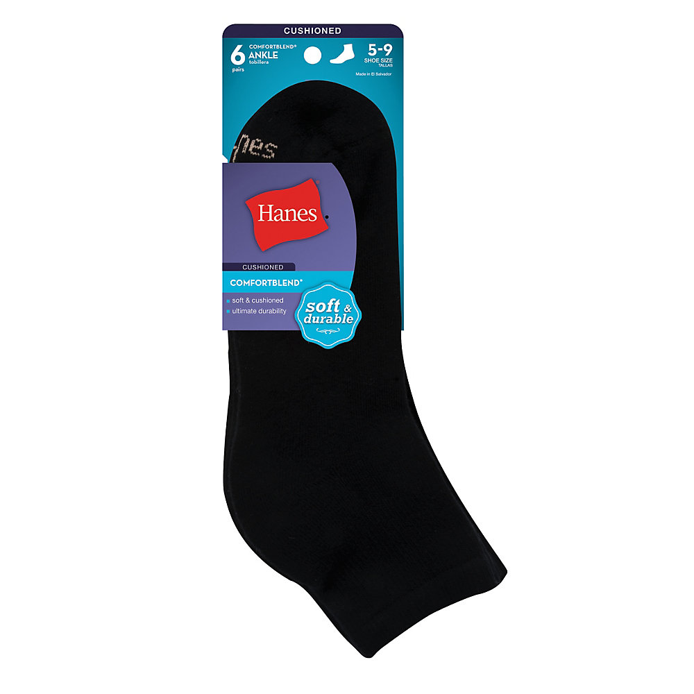 Womens ComfortBlend Ankle Socks 6-Pack 681/6