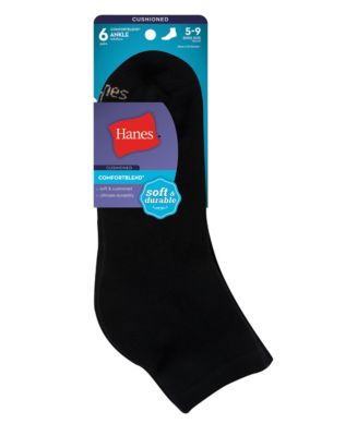 Hanes Women's ComfortBlend Ankle Socks 6-Pack | eBay