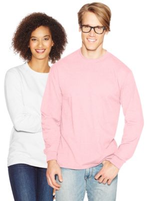 hanes beefy t shirt long sleeve