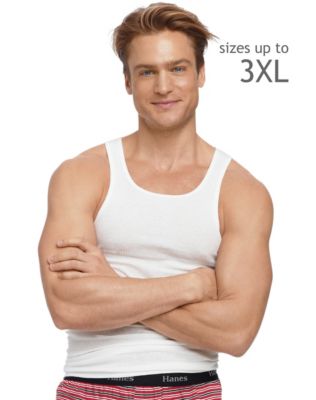 Hanes Men's TAGLESS® ComfortSoft® White Tank 5-Pack