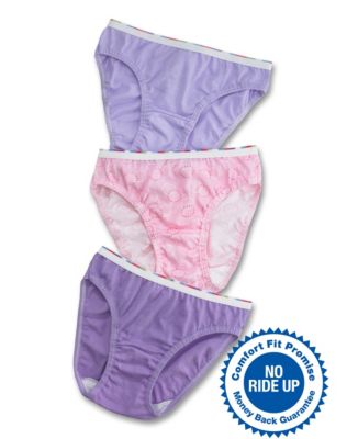 Girls' No Ride-Up Bikini 3-Pack
