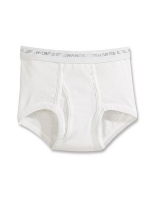 Hanes Boys' White Briefs Value 6-Pack