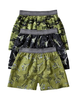 Hanes Boys' Printed Woven Boxer 3-Pack