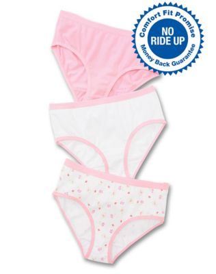 Hanes Girls' TAGLESS&reg; Stretch Cotton Briefs with ComfortSoft&reg; Waistband 3-Pack