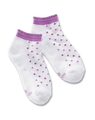 Hanes Classics Girls Scallop Low-Cut EZ Sort® Socks 4-Pk