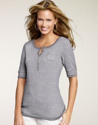 Hanes Signature&reg; Women's Featherweight Henley