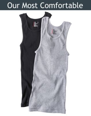 Hanes Classics Boys' Dyed Tank Shirt 2-Pack