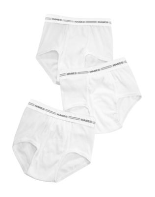 Hanes Classics Boys' White Briefs 6-Pack