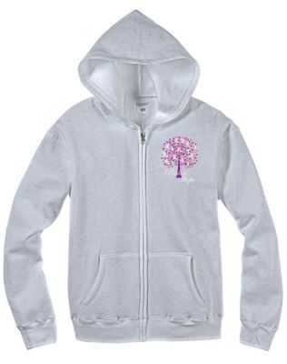 Hanes Pink Tree of Hope Hoodie Women's Sweatshirt