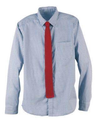 Hanes Signature Men's Patch Pocket Tattersall Shirt