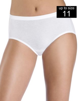Hanes Women's Plus Low-Rise Stretch Brief Panties with ComfortSoft® Waistband 3-Pack