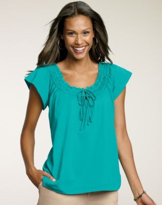 Hanes Signature&reg; Women's Featherweight Peasant T-Shirt