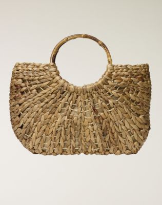Hanes Signature™ Women’s Loop Handle Straw Handbag
