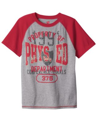 Hanes Boys’ Phys Ed 1991 Graphic Baseball T-Shirt