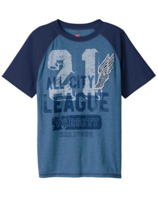 Hanes Boys’ All City League 21 Graphic Baseball T-Shirt