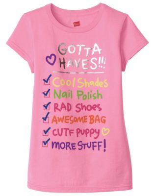 Hanes Girls’ Gotta Haves Graphic T-Shirt