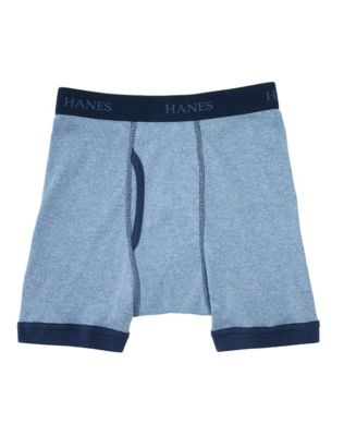 Hanes Classics Boys' No Ride-Up Ringer Boxer Briefs with Comfort Flex&reg; Waistband 3-Pack