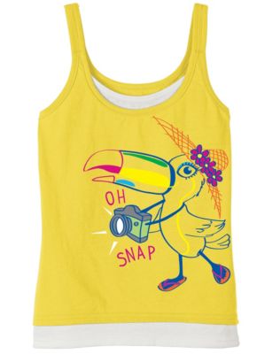 Hanes Girls' Tourist Tucan Graphic Tank