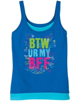 Hanes Girls' BFF Graphic Tank