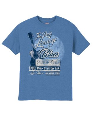 Hanes Men’s Rusty Lounge Blues Graphic T-Shirt