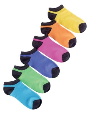Hanes Women's Neon Low-Cut Socks 6-Pack