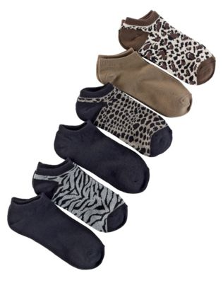 Hanes Women's Animal Low-Cut Socks 6-Pack