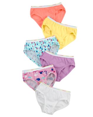 Hanes TAGLESS&reg; Toddler Girls' Pre-Shrunk Cotton Hipsters 6-Pack