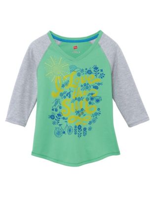 Girls' I love the Sun Baseball T