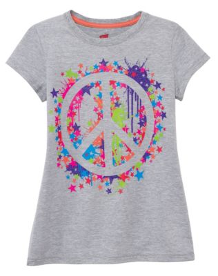 Girls' Peace Splatter Graphic Tee