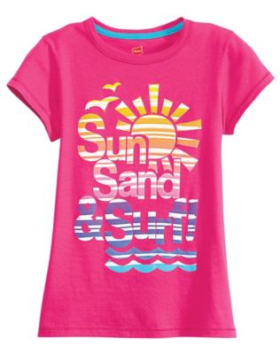 Girls' Sun and Surf Graphic Tee