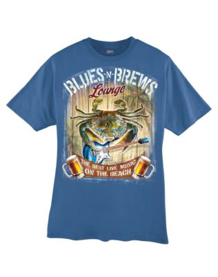 Hanes Beefy-T Blues & Brews Graphic T-Shirt