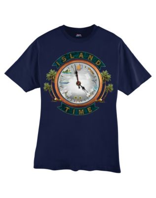 Hanes Beefy-T Island Time Graphic T-Shirt