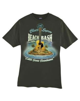 Hanes Beefy-T Blues Lagoon Graphic T-Shirt