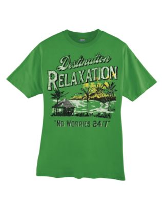 Hanes Beefy-T Destination Relaxation Graphic T-Shirt