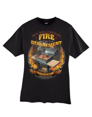 Hanes Beefy-T Men's Fire Department Graphic T-Shirt