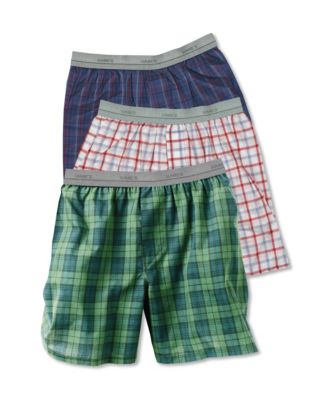 Hanes Boys' Contemporary Tartan Boxer 3-Pack