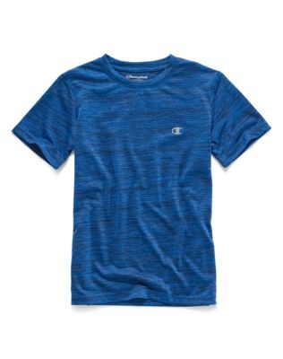 UPC 735869100546 product image for Champion Boys' Short-Sleeve Linear Heather Tee Awesome Blue Twisted To Black S | upcitemdb.com