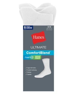Hanes Classics Men's Crew Socks 6-Pack