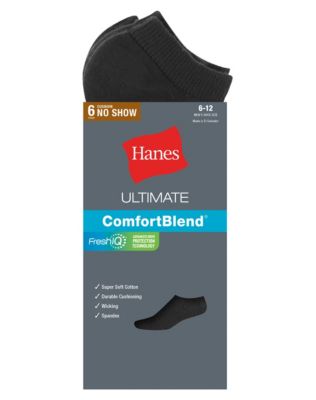 Hanes Classics Men's Extra Low-Cut Sock 6-Pack