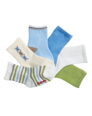 Hanes Boys' Infant/Toddler Crew EZ Sort® Socks 6-Pk