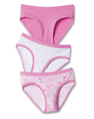 Hanes Girls' Stretch Cotton Hipster Panties 3-Pack