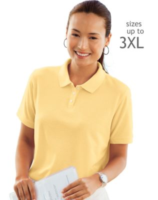 Outer Banks by Hanes Women's Essential Wrinkle-Resistant Polo