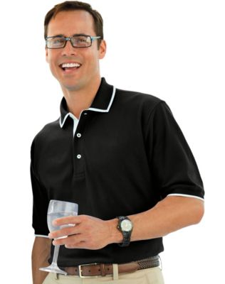 Outer Banks by Hanes Egyptian Diamond Knit Men's Polo