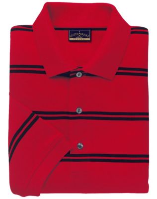 Outer Banks by Hanes Pima Cotton Striped Pique Men's Polo