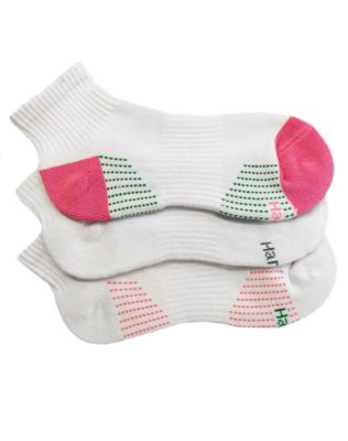 Hanes Women's Ankle Athletic Socks With Arch Support 3-Pack